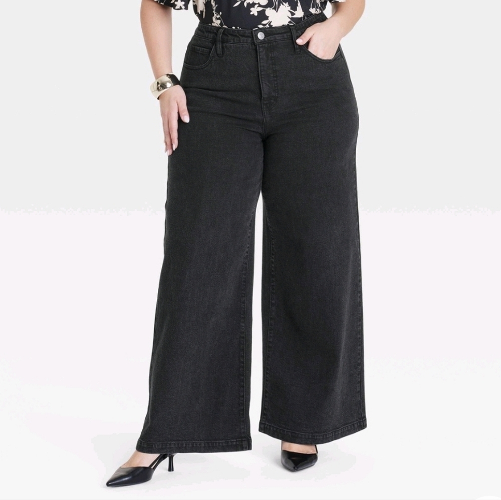 Ava & Viv Black Pants - Wide Leg - Size 17